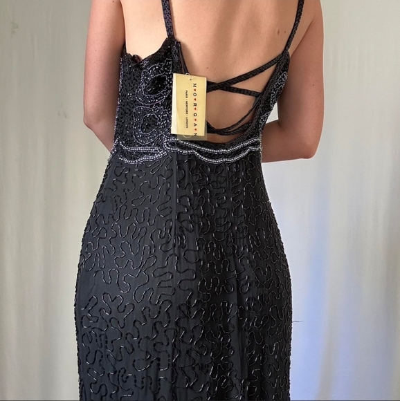 VTG Morgan & Co. Beaded Evening Gown ~ size 6 - Picture 3 of 3